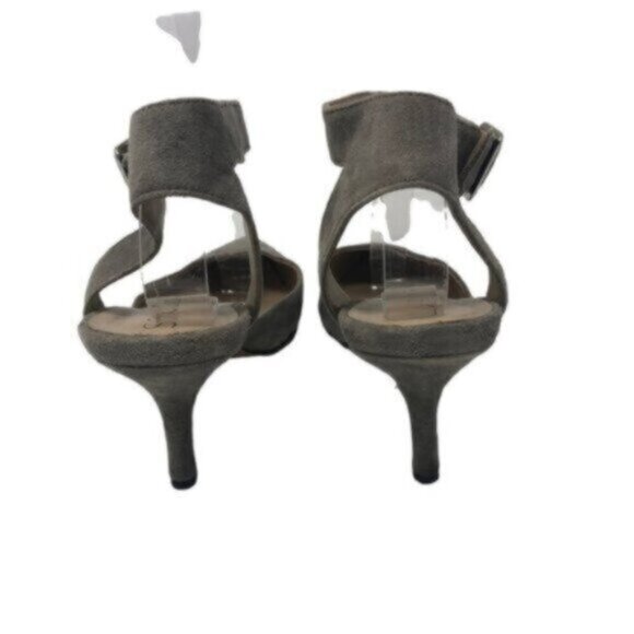 Sole Society | Women's Sandal Taupe Suede Heels Size 8 - Picture 11 of 13